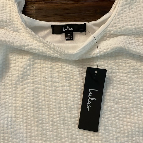 Lulu’s Hey, Cutie Ivory Crinkled Tie-Strap Tank Top Medium NWT - Picture 6 of 14